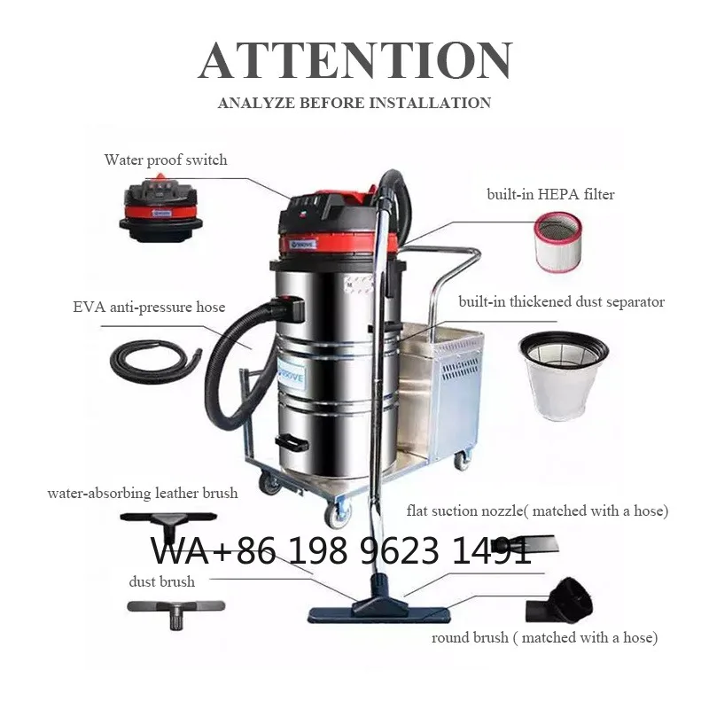 Professional Industrial Vacuum Cleaner New  Fuel Factory Price for Wet and Dry Use