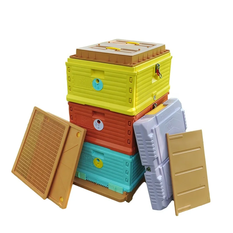 Benefitbee 10 frames size hive box three layers plastic Langstroth thermo beehive