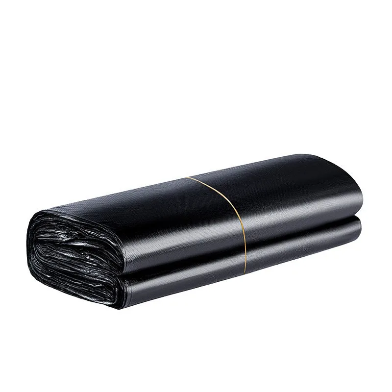 Home Black Plastic Bag 100/200 pcs Handle Recycling Garbage Detach Trash Can Large Capacity Mart Kitchen garbage bags 32*52cm