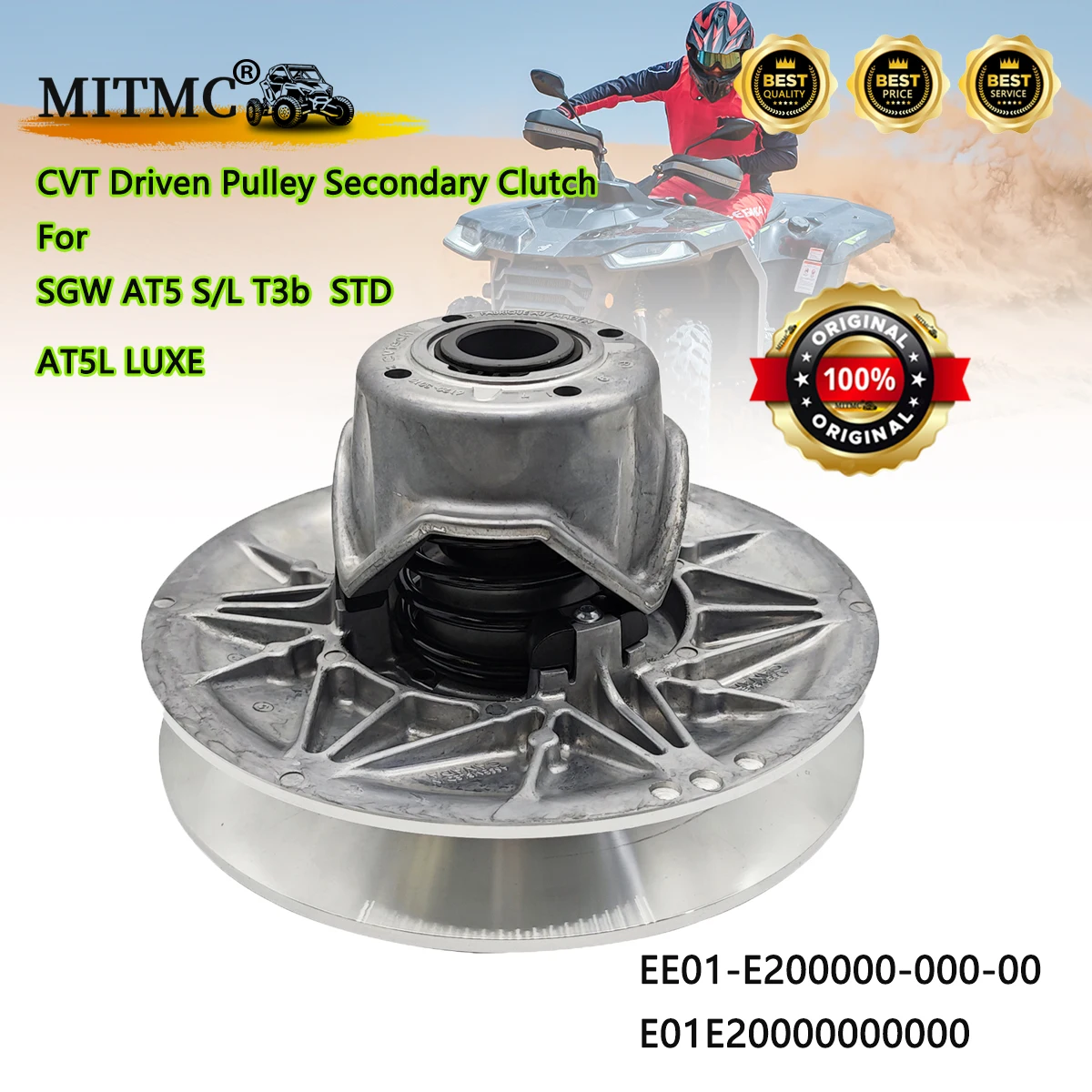 

Original CVT Driven Pulley Secondary Clutch For SGW AT5 S/L T3b STD AT5L LUXE ATV E01-E200000-000-00 E01E20000000000