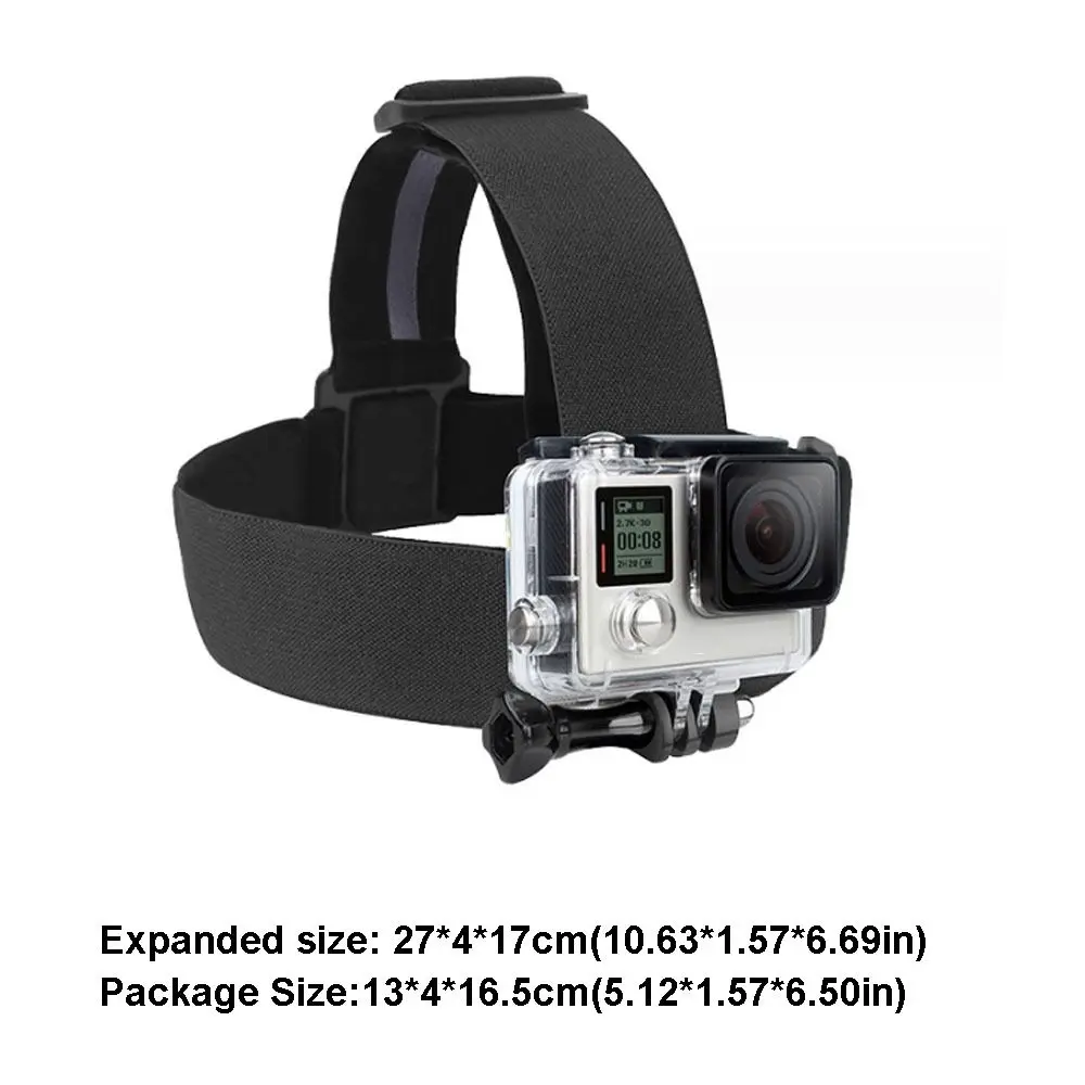 شريط رأس كاميرا مرن مضاد للانزلاق ، حزام تثبيت ، إكسسوارات لـ GoPro Hero 12 ، 11 ، 10 ، 9 ، SJCAM ، AKASO ، Insta ، DJI Osmo