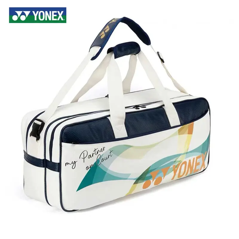 

YONEX Genuine Badminton Bag PU Square-shaped Tennis Racket Backpack Outdoor Sports Portability Hand Bag for 6 -8 Pieces Rackets