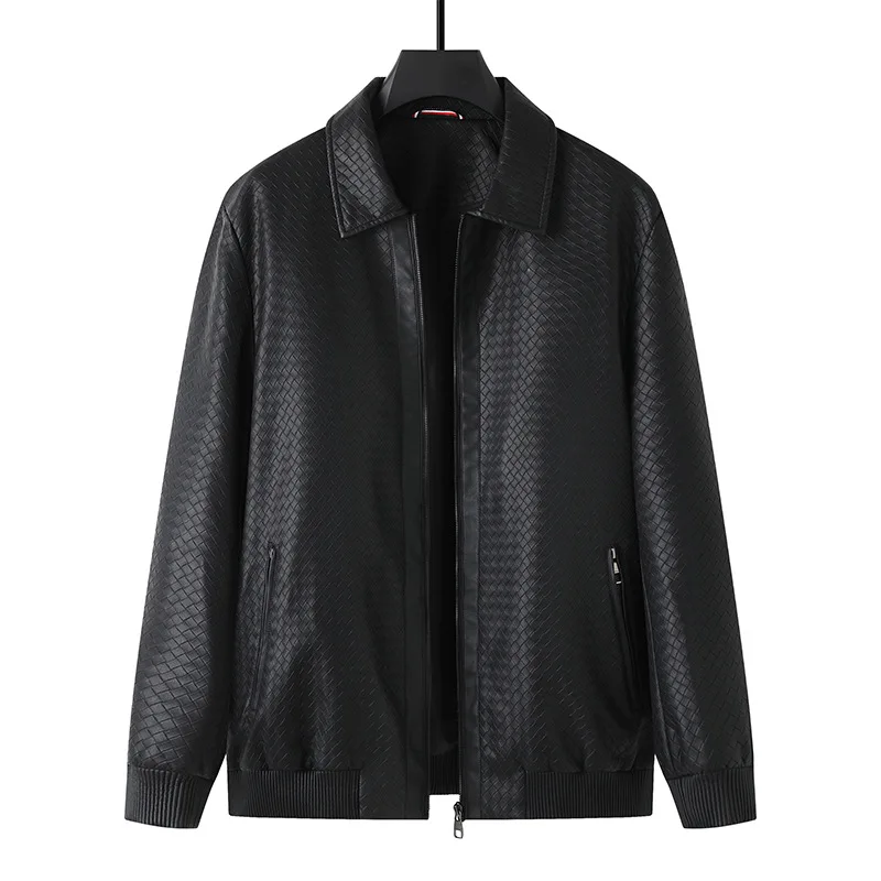 Luxury Men Leather Coat Spring Autumn Fashion Men Coat