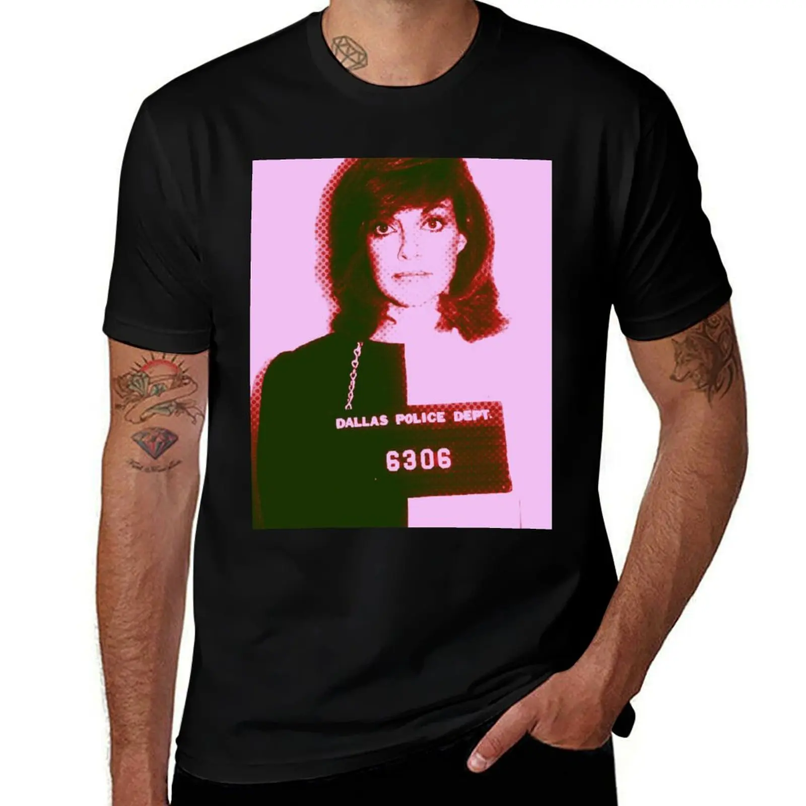 تي شيرت Sue-Ellen Ewing Mug Shot تي شيرت رجالي تي شيرت جرافيك مع مطبوعات تي شيرت قطن 100% تي شيرت