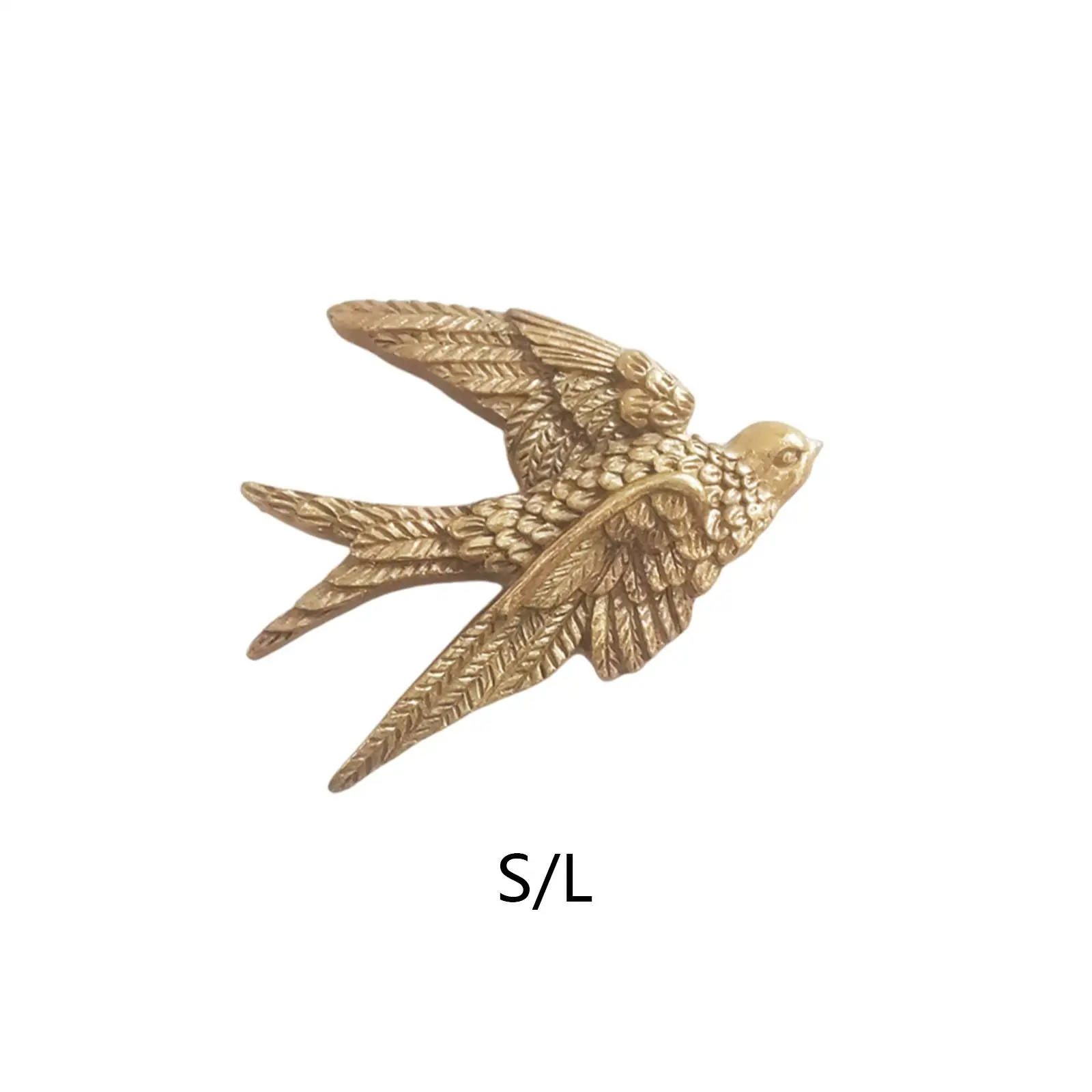 Swallow Wall Sculpture Fine Craftsmanship Lifelike Creative Design Flying Bird Statue for Wall Garden Shelf Living Room Window