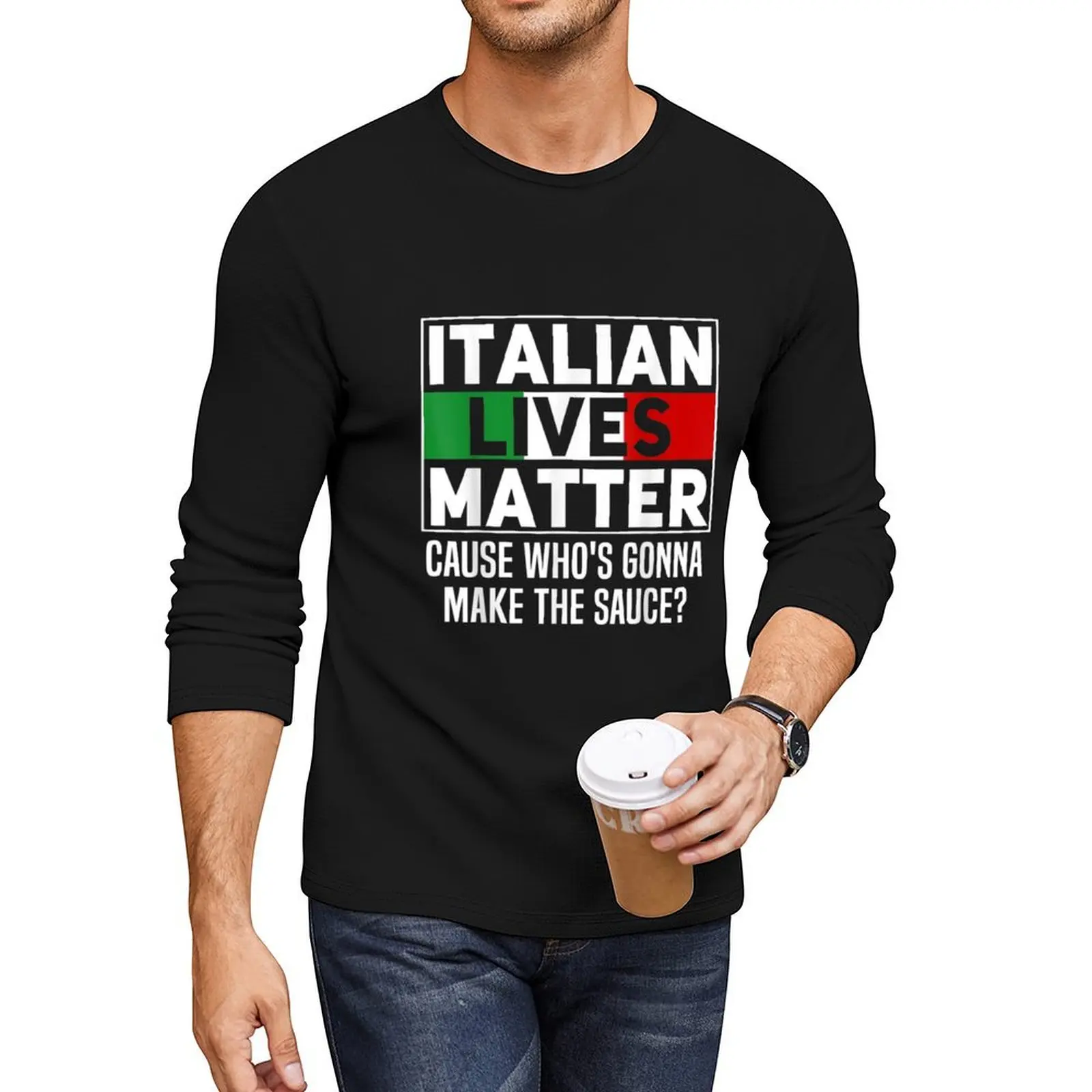 italy flag Long T-Shirt tops plain white t shirts men