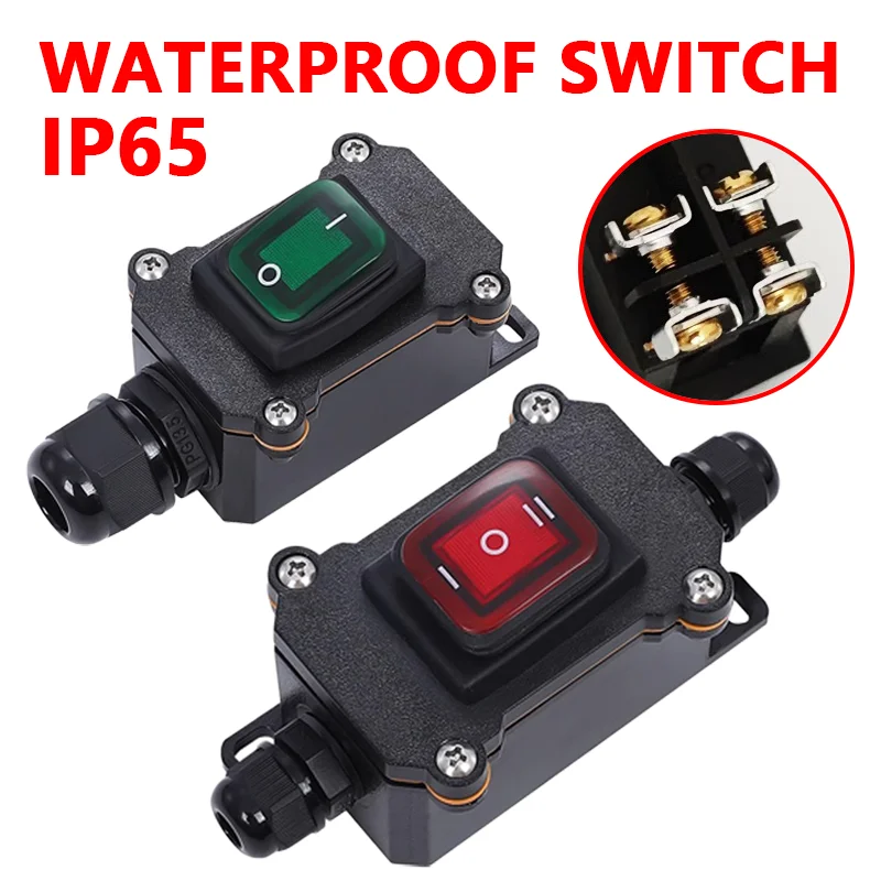 

Waterproof switch Waterproof ship type switch220V/24V/16A/30ARain proof outside the electrical room Ampere box Second gear IP65