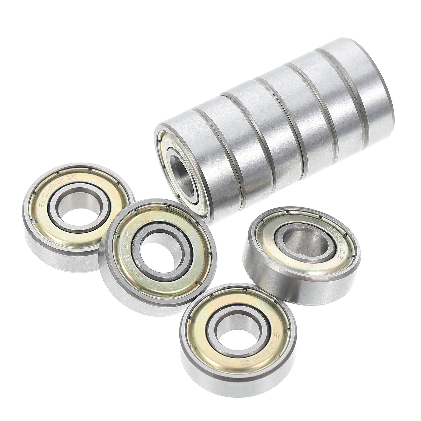 

10 Pcs Roller Skating Bearing Skateboard Tool Inline Bearings Rolling Carbon Steel Wheel Hub
