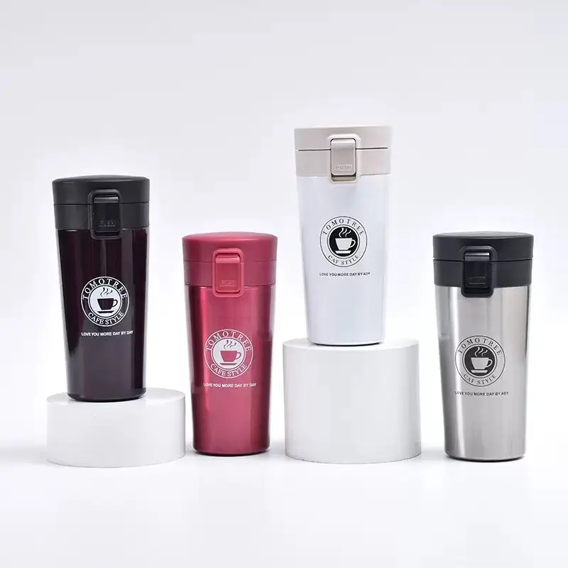 

380ml Thermos Coffee Cup Tea Mug Double Layer Stainless Steel Vacuum Insulated Metal Outdoor Sports Water Bottle Cafe