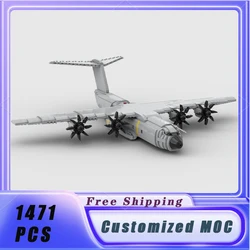 Military Equipment MOC Airbus A400 M Large Transport Aircraft Building Blocks Assemble Model Display Children's Toys Gifts