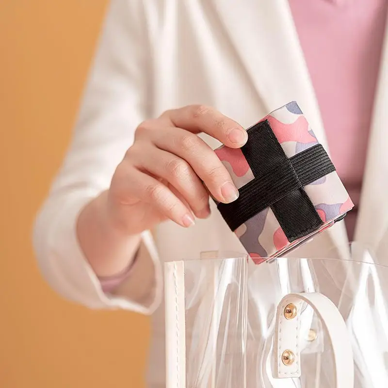 손잡이가 있는 접이식 수납 가방 휴대용 여행 위장 핸드백 대용량 쇼핑백