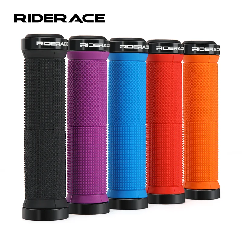 RIDERACE велосипедные ручки с замком на MTB, чехол на руль горного велосипеда, противоударные, нескользящие, эргономичные, резиновые велосипедные ручки RIDERACE велосипедные ручки с замком на MTB, чехол на руль горного велосипеда, противоударные, нескользящие, эргономичные, резиновые велосипедные ручки