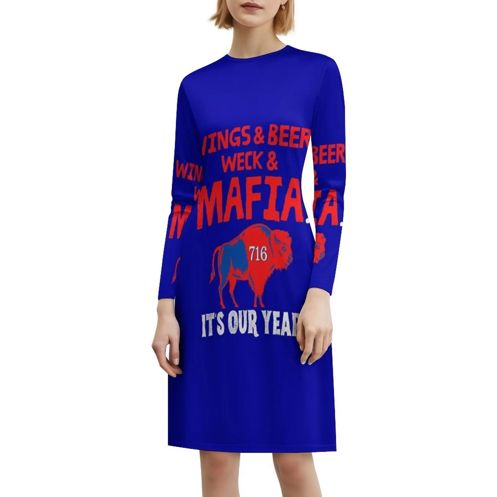 # فواتير مافيا 716 فستان بوهيمي عتيق بأكمام منتفخة أو خيارات بدون أكمام للنساء فساتين فواتير مافيا 716 نيويورك Bflo Wny