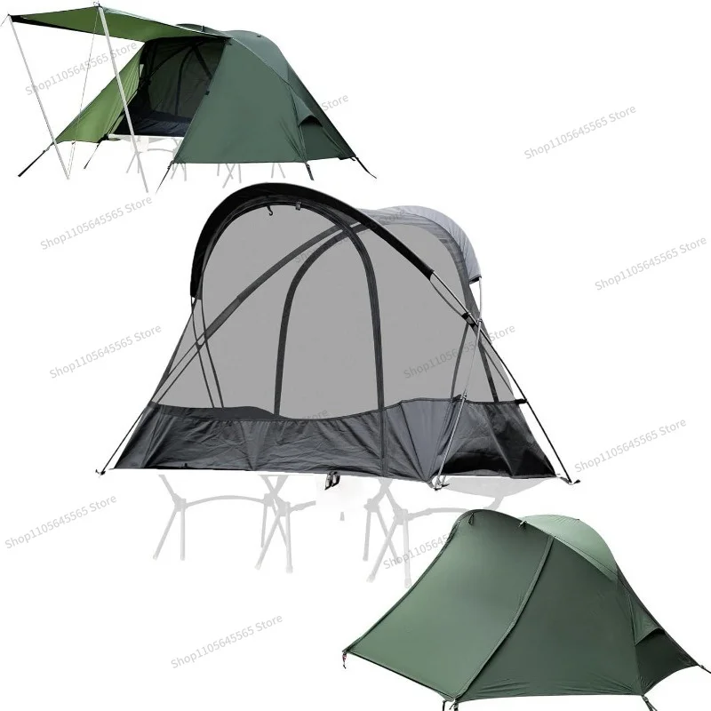 For camp bed tent outdoor camping nylon tent, portable 2-4 person three season net camping weatherproof mosquito