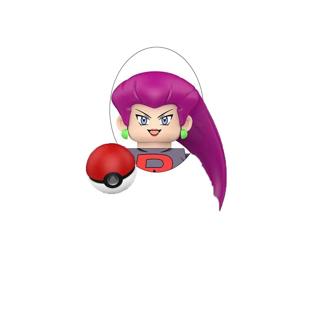 Pet Trainer Cartoon Bricks Jessie James Meowth Meowth Model Building Blocks Enlighten Action Figure Puzzle Collectible Toy Gifts view 5