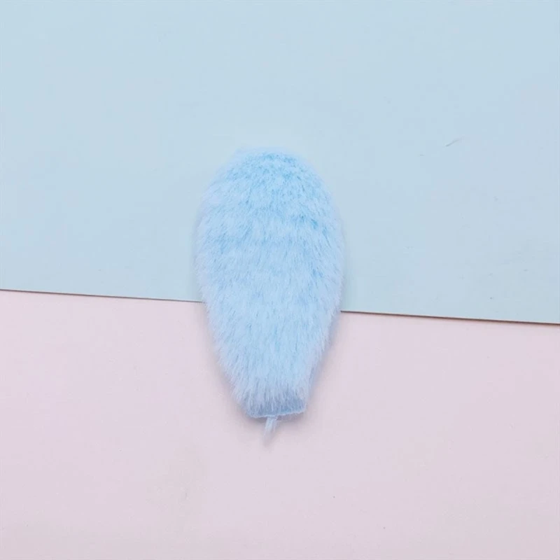 10 Pcs Handmade DIY Hair Clips Rabbit Ears Lovely Furry Hair Barrettes Hairpin for Creative Hair Styling Accessories