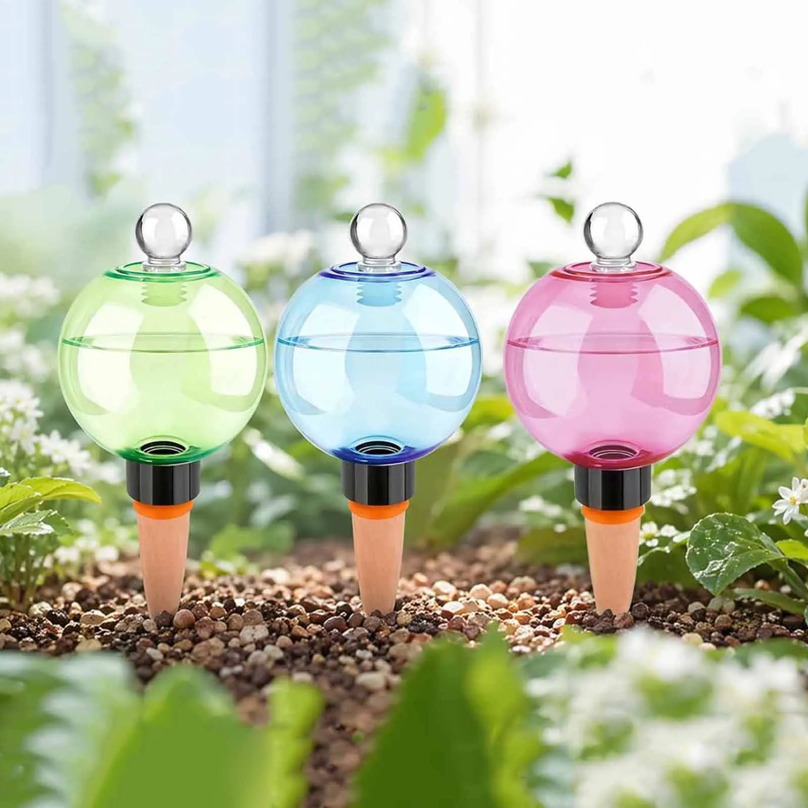 Self Watering Globes Top Fill Automatic Plant Watering Globes Automatic Houseplant Drip Irrigation for Vacation Plant Savers
