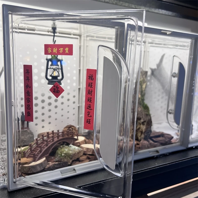 Transparent Thick Reptile Terrarium Airy Pet Box For Geckos Frogs Lizards Table Display Birthday Gift For Beginners - view 4