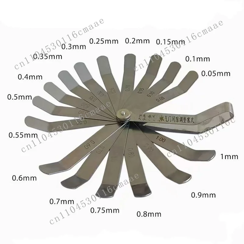 Hot Sale 0.05mm-1.00mm 16 Dimensions Thickness Clearance Metric Packing Reynolds Engine Valve Clearance Adjustment Gauge