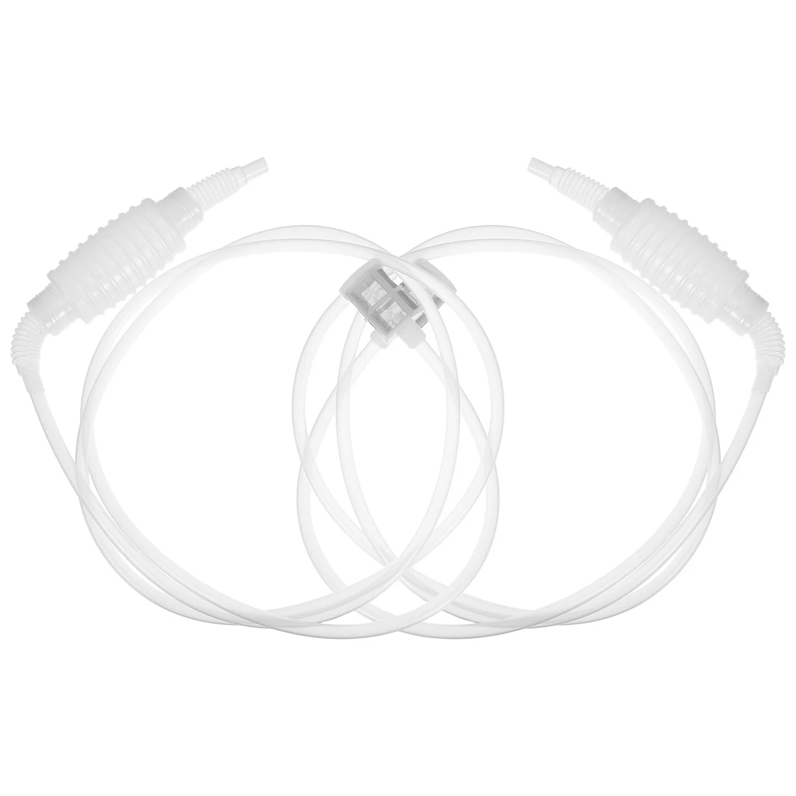 

2Pcs Manual Fuel Transfer Hand Siphon Pump Clear Hose Oil Water Tube with Filter Screen Oil Siphon Pump