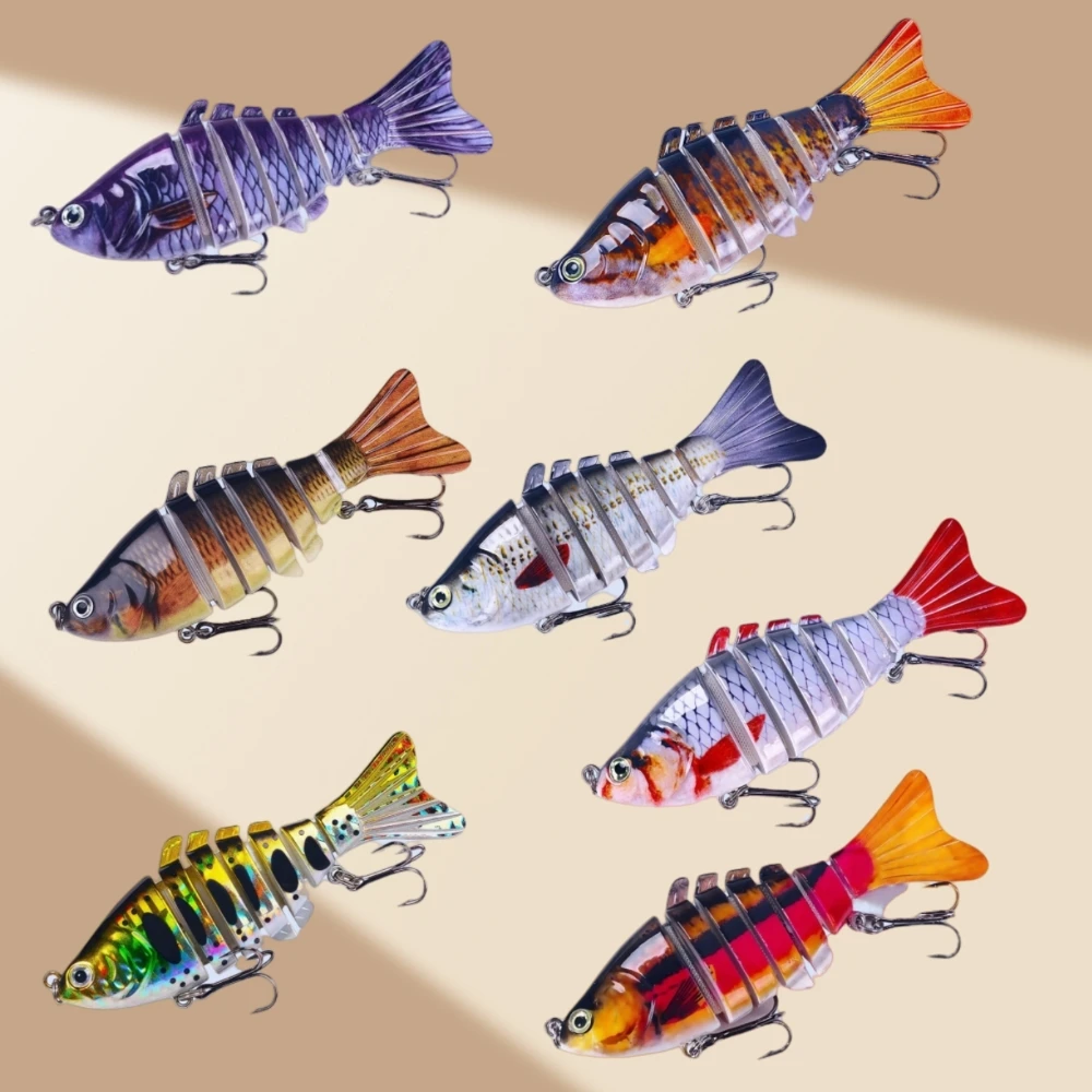 

7PCS Hard Lures 7-section Fishing Bait Lure Artificial Baits Spinning Tools Metal Jig Carp 10cm 14g Carp Accessories Sea Minnow