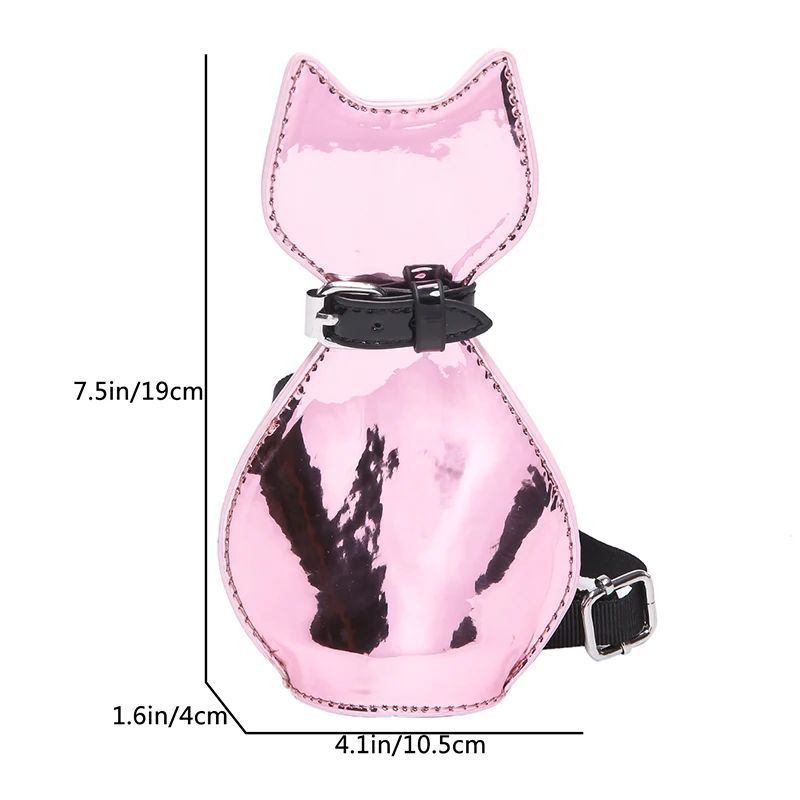 Cat Shape Bag Girls Crossbody Bag Cute Party Handbag Novelty PU Leather Shoulder Satchels Aesthetic Coin Cell phone Wallet