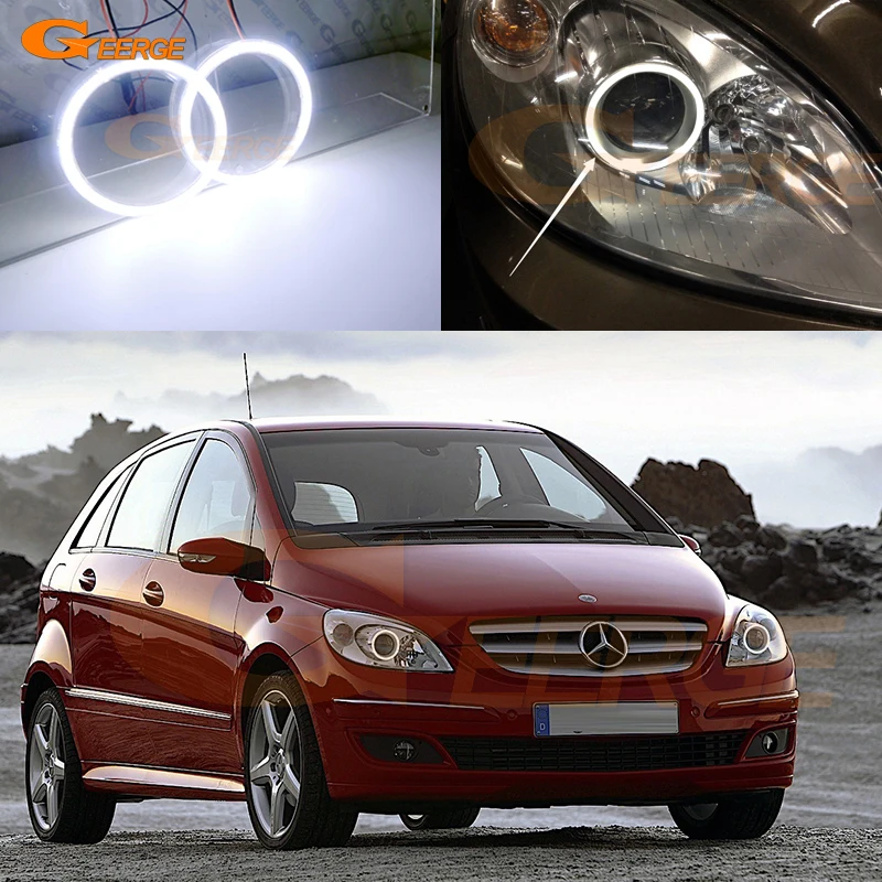 For Mercedes Benz B Class W245 B150 B160 B180 B170 B200 2005-2011 Ultra Bright COB Led Angel Eyes Kit Halo Rings Day Light