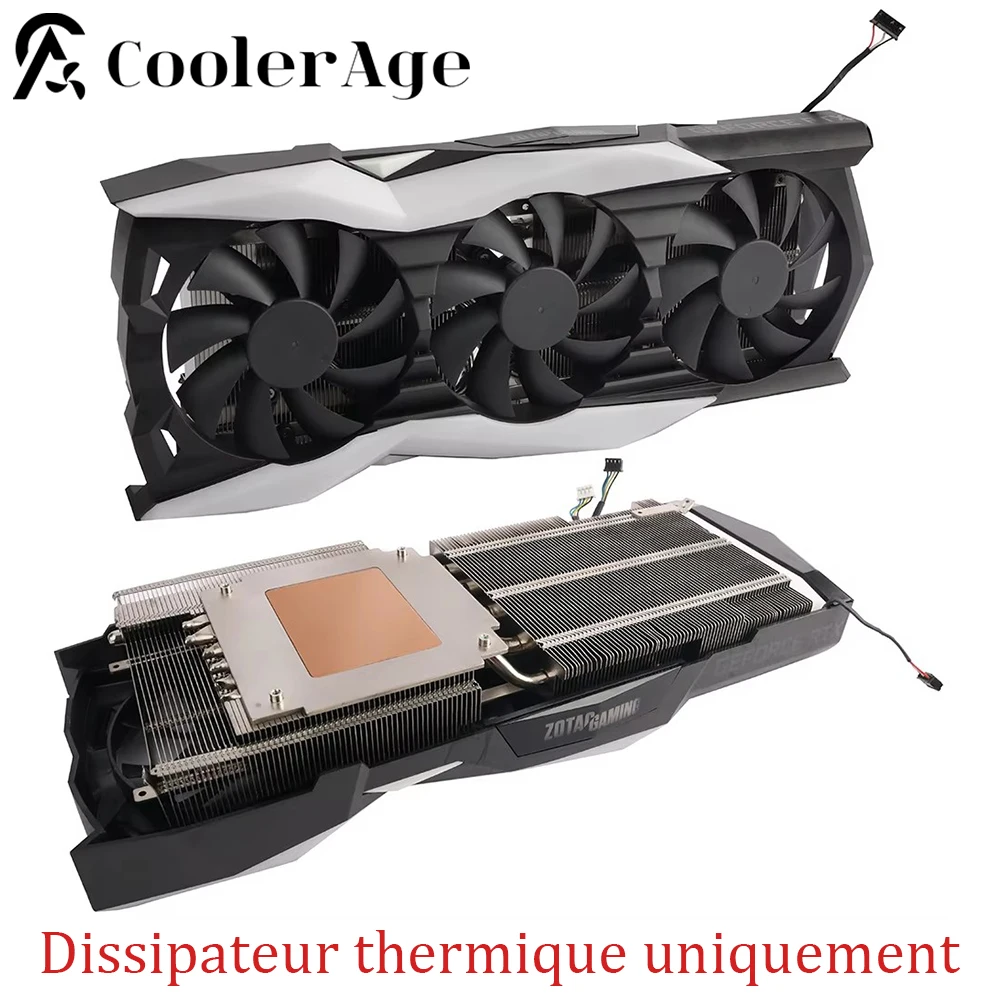 Dissipateur thermique de carte vidéo Extreme CORE, remplacement d'origine RTX2080Ti, carte de fouille GPU, ZOTAC GeForce RTX 2080 Ti, 87mm