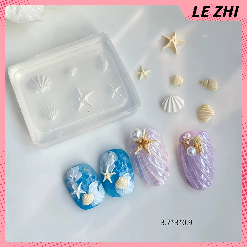 1Pc Sweet Lovely Cream Edge Lace Necklace Nail Art Silicone Mold Starfish Flower Rose Butterfly Bowknot Diy Nail Charms Molds