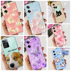 Luxury Silicone Soft Bumper For Oppo A57 A57s A57e A77 A77s Phone Case Cover Beauty Women Fashion Slim Fundas Oppo A77 5G Coque