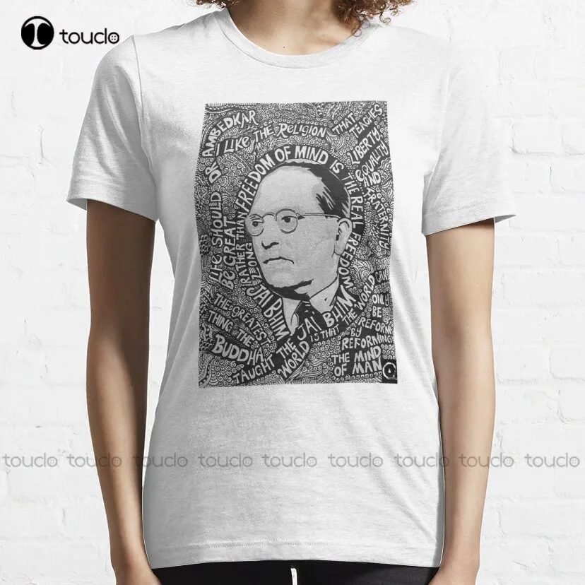 Dr Ambedkar Words, Jai Bhim   Classic T-Shirt White Shirts For Girls Fashion Creative Leisure Funny Harajuku T-Shirt Custom Gift