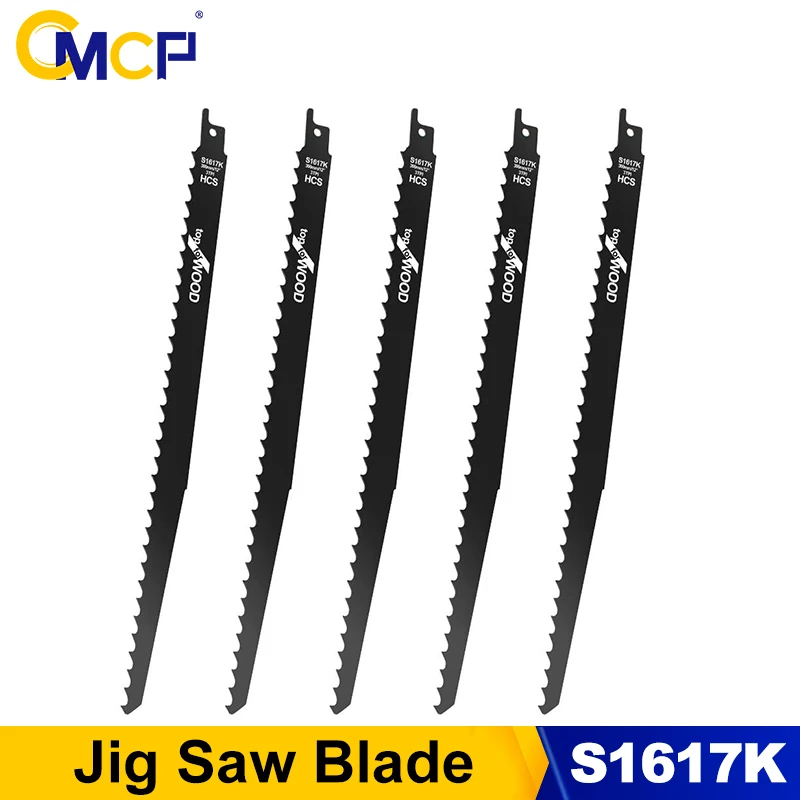 CMCP 1pc S1617K Reciprocating Saw Blades 3TPI HCS Sabre Saw 300mm Wood Pruning Saw Blade For Cutting Wood MDF Chipboard