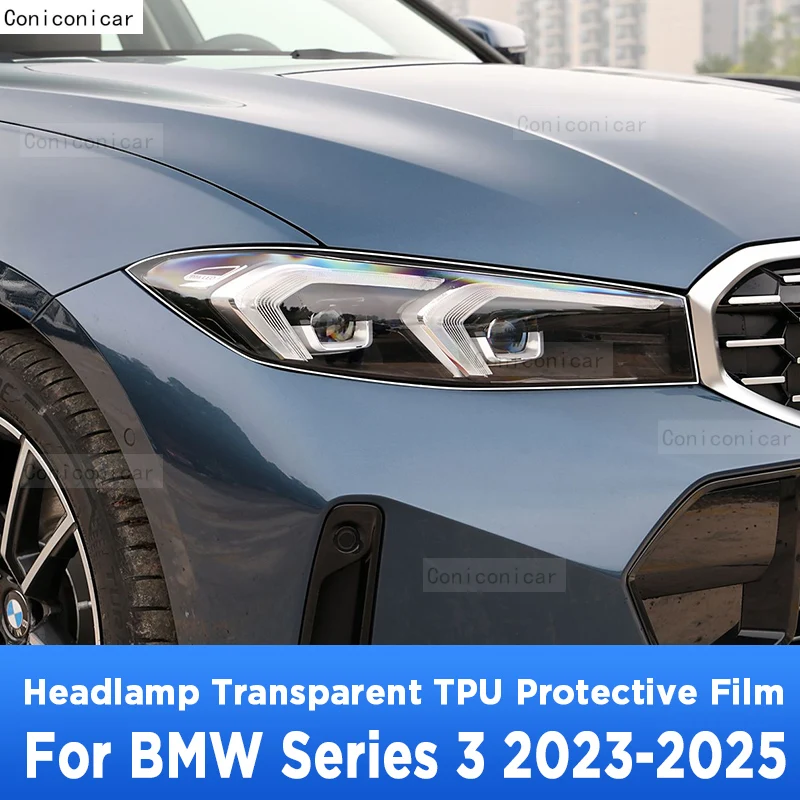 

For BMW SERIES 3 2023-2025 Car Exterior Headlight Anti-scratch Front Lamp Transparent TPU Protective Film Accessories Sticker
