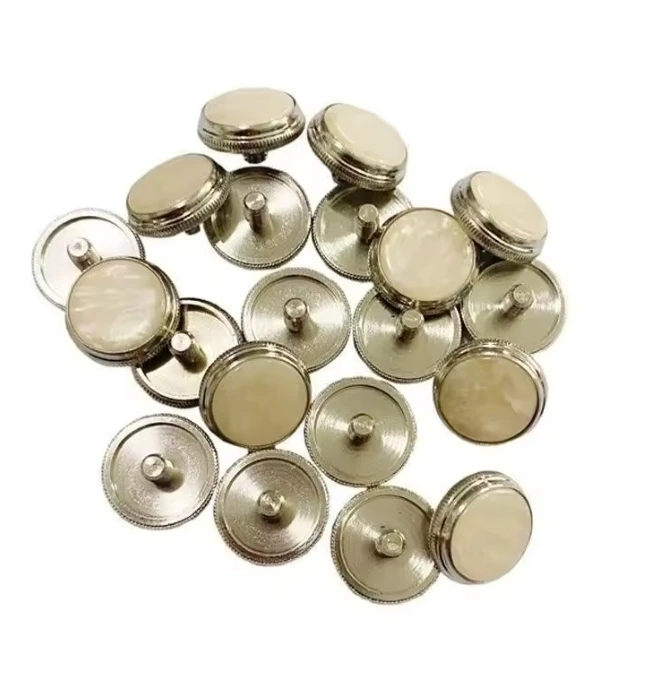 

100pcs Off-White Trumpet Button Mica Covers Key Button Caps & Mica Pads Replacement Parts for Musical Instruments