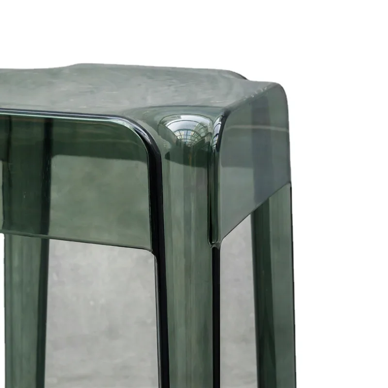 

Square stool plastic ghost chair ins Internet celebrity dining crystal bar stool fashion high chair