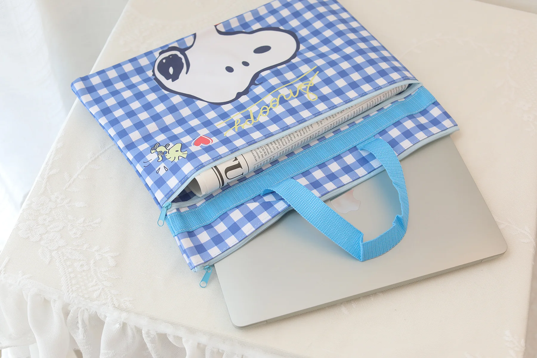 Cartoon Sanrio Double A4 Leather Hello Kitty My Melody Cinnamoroll Kuromi Folder Kawaii Double Zip Organiser