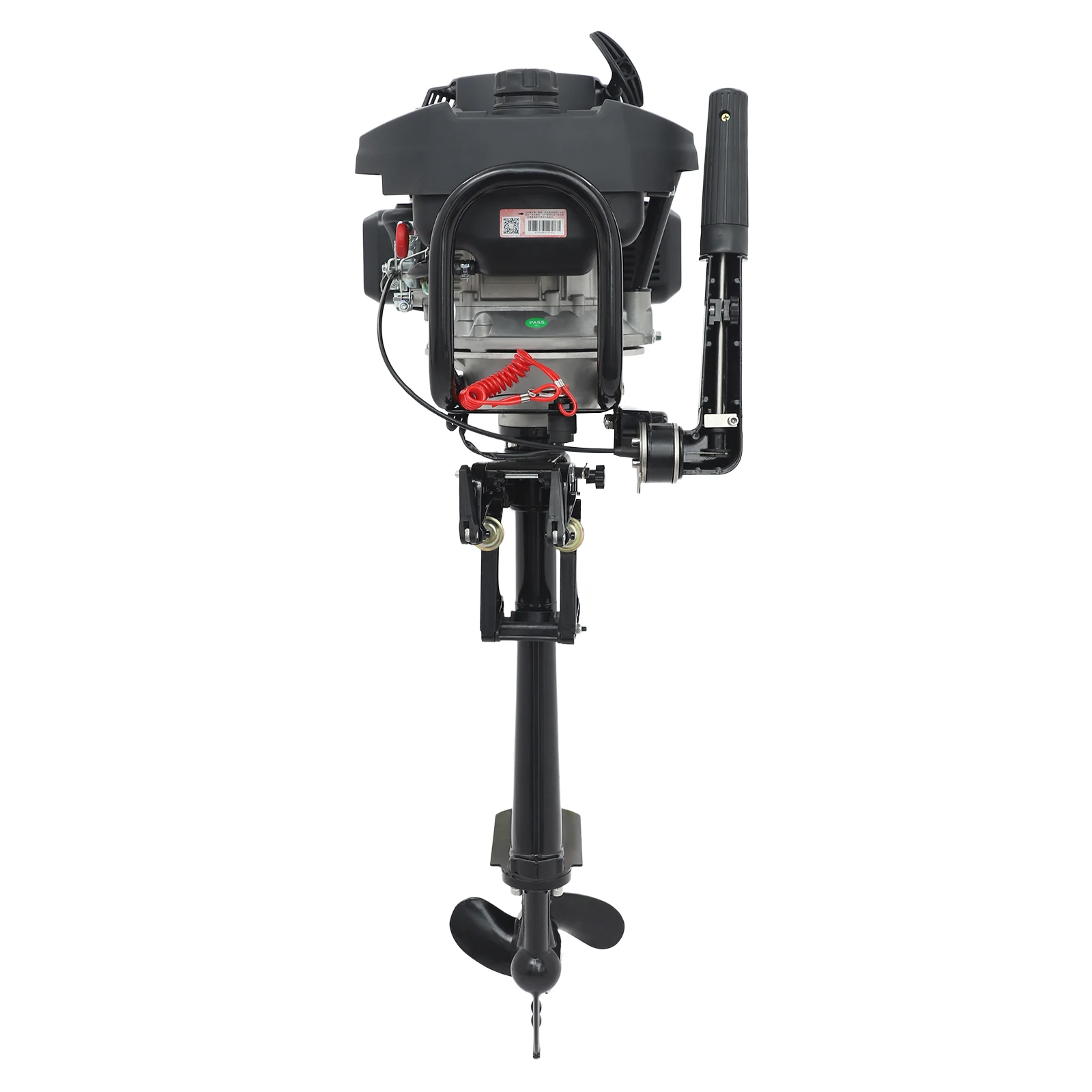 Motore fuoribordo a 4 tempi 9.0HP 224cc, 4.2KW Motore a benzina per barca fuoribordo raffreddato ad aria per barca da pesca gommone