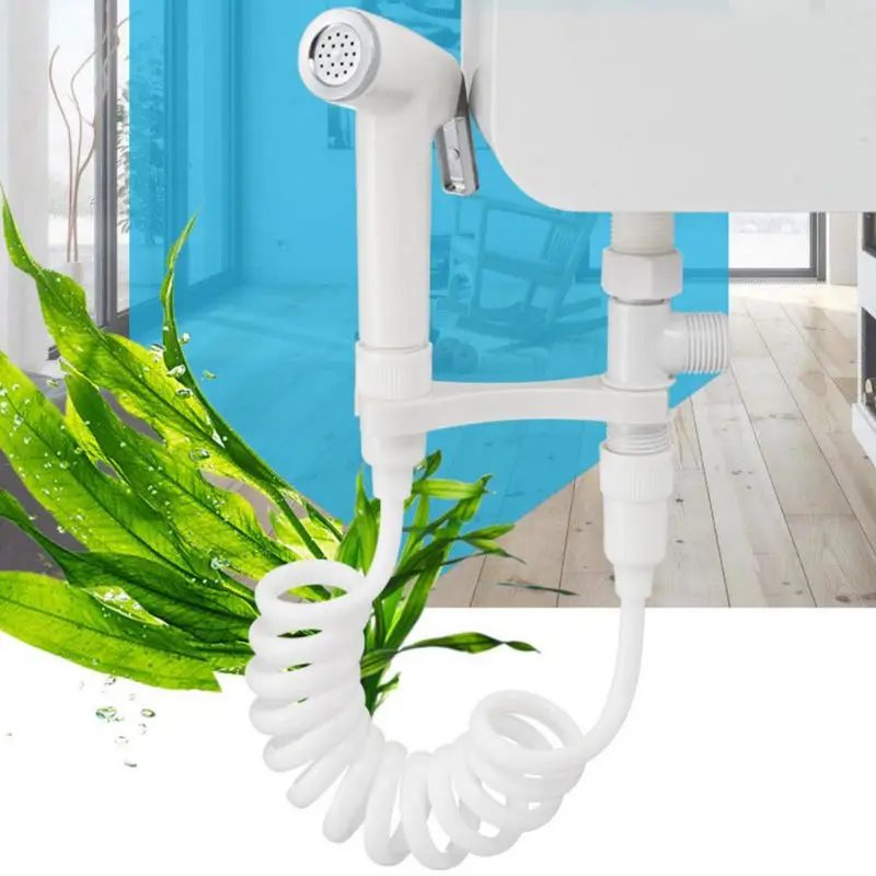 Portable Bidet Sprayer Set Handheld Toilet Bidet Spring Hoses