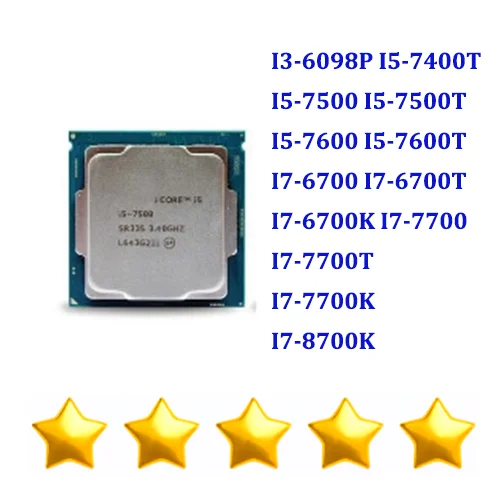 100% New I3-6098P I5-7400T I5-7500 I5-7500T I5-7600 I5-7600T I7-6700 I7-6700T I7-6700K I7-7700 I7-7700T I7-7700K I7-8700K BGA