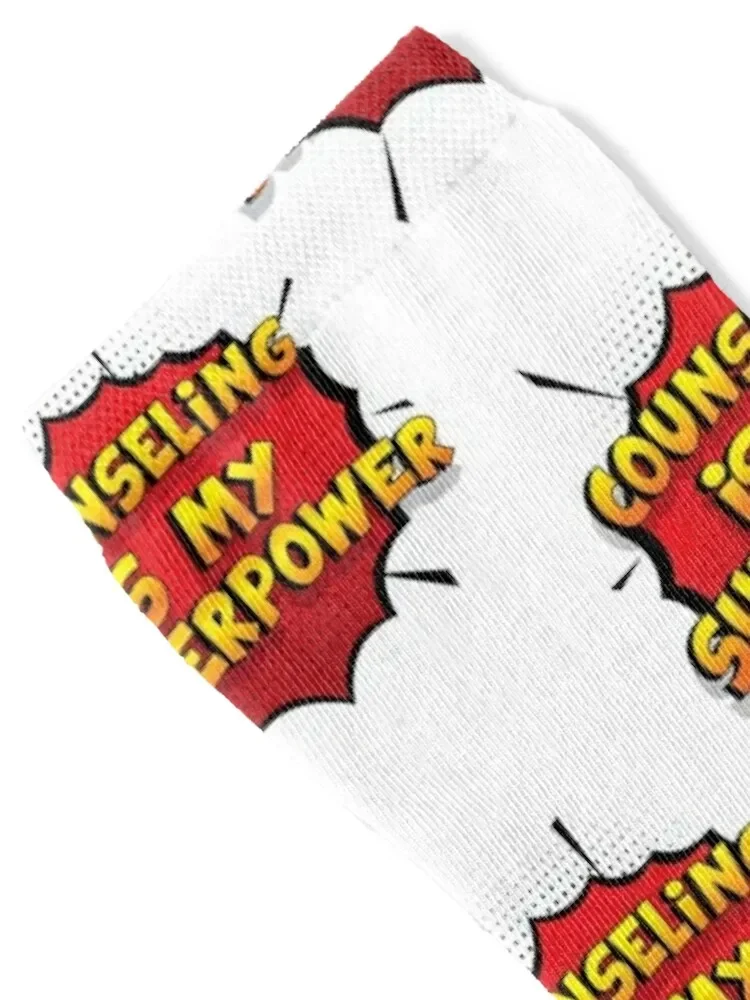 Counseling is my Superpower Funny Design Counseling Gift Socks Lots hip hop Socks Women Men's