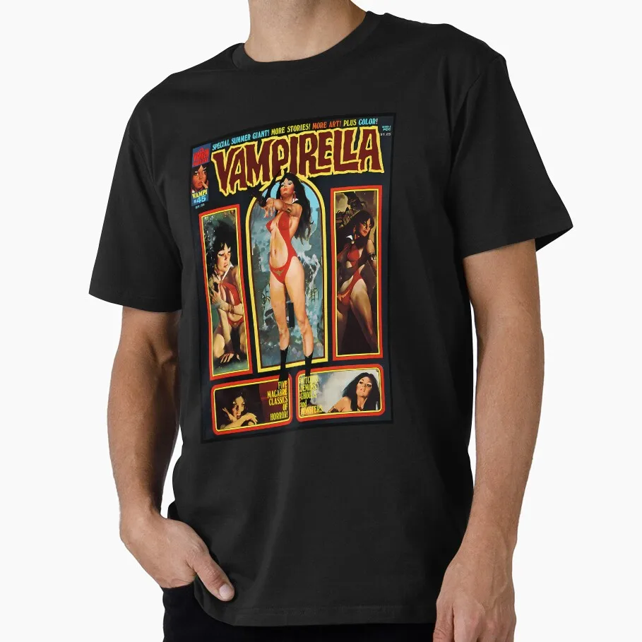 

Yep Another Great Vintage Vampirellas Magazines Cover Horror Gift t shirt 100% cotton print Graphic Clothes All size S-6XL tops