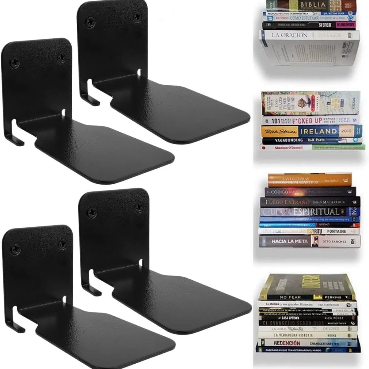 Unsichtbares schwebendes Bücherregal, schwebender Buch-Organizer, Wandregal für den Innenbereich, Zubehör für schwere Metallregale für Bücher, neu