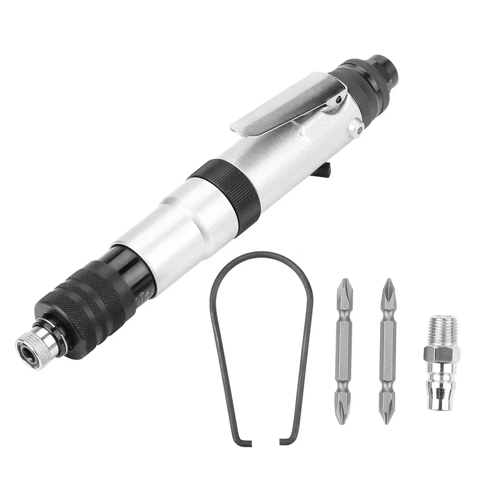 

1/4" Pneumatic Screwdriver Mini Handhold Semi Automatic Clutch Type Air Straight Pneumatic Screwdriver Preset Torque Air Batch