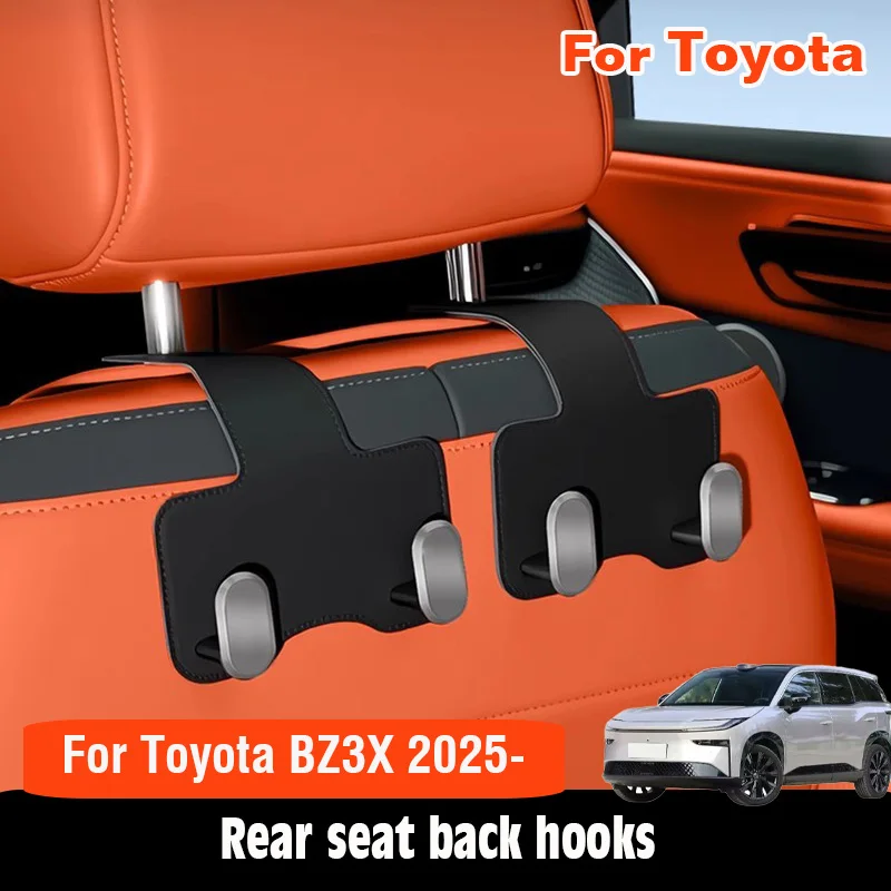 

For Toyota BZ3X 2025 2026 Car Organizer Hook Seat Back Hanging Leather Hook Accessories Automotive interior modification