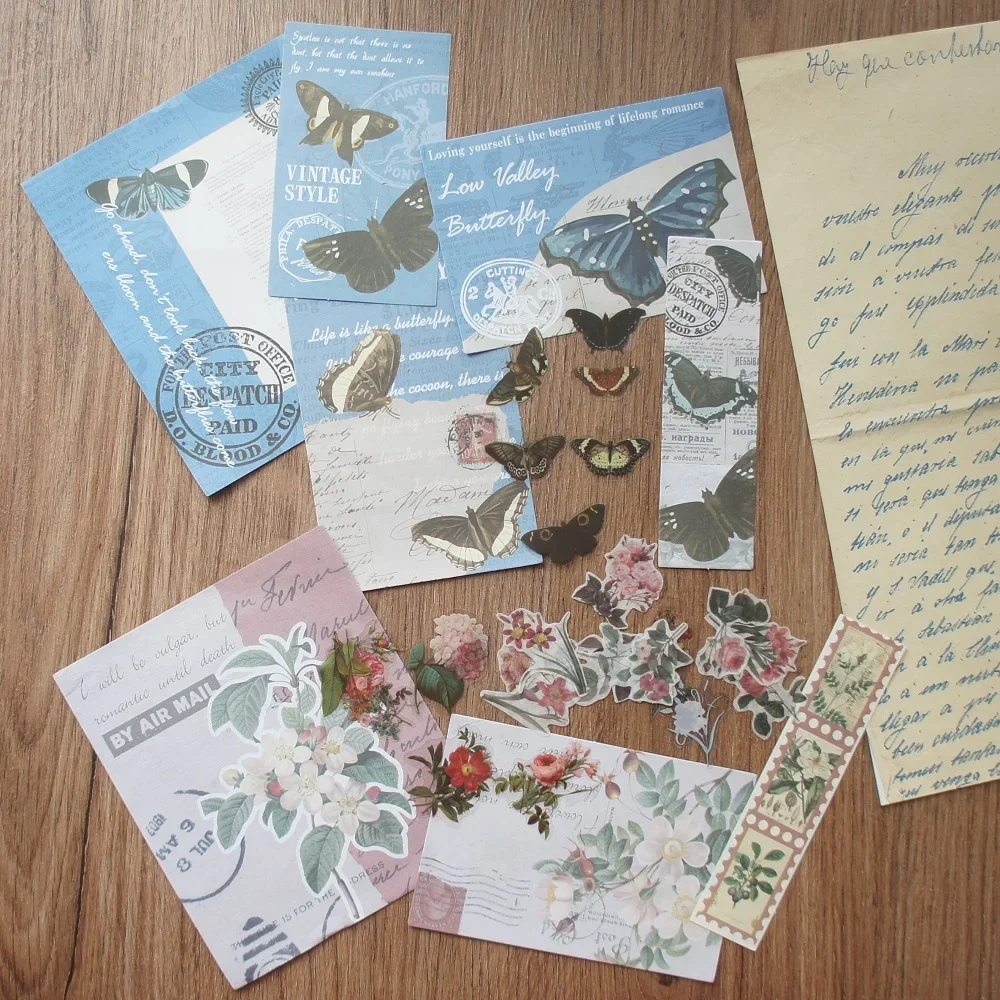 

30pcs Purple Yellow Lavender Style Frame Paper Sticker Set As Creative Craft Paper Background Scrapbooking DIY Use