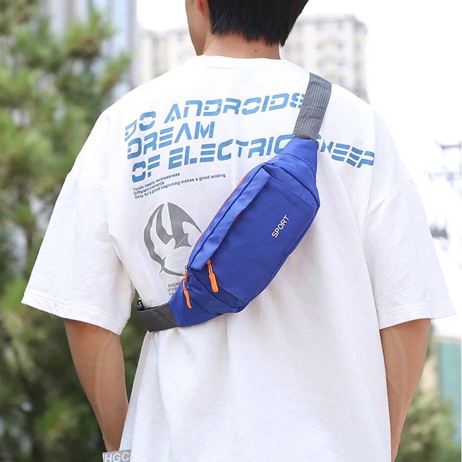 Men Multifunctional Chest Bag Durable Dual-use Crossbody Waist Bag Portable Phone Storage Pouch For Cycling Daily Outdoor Use