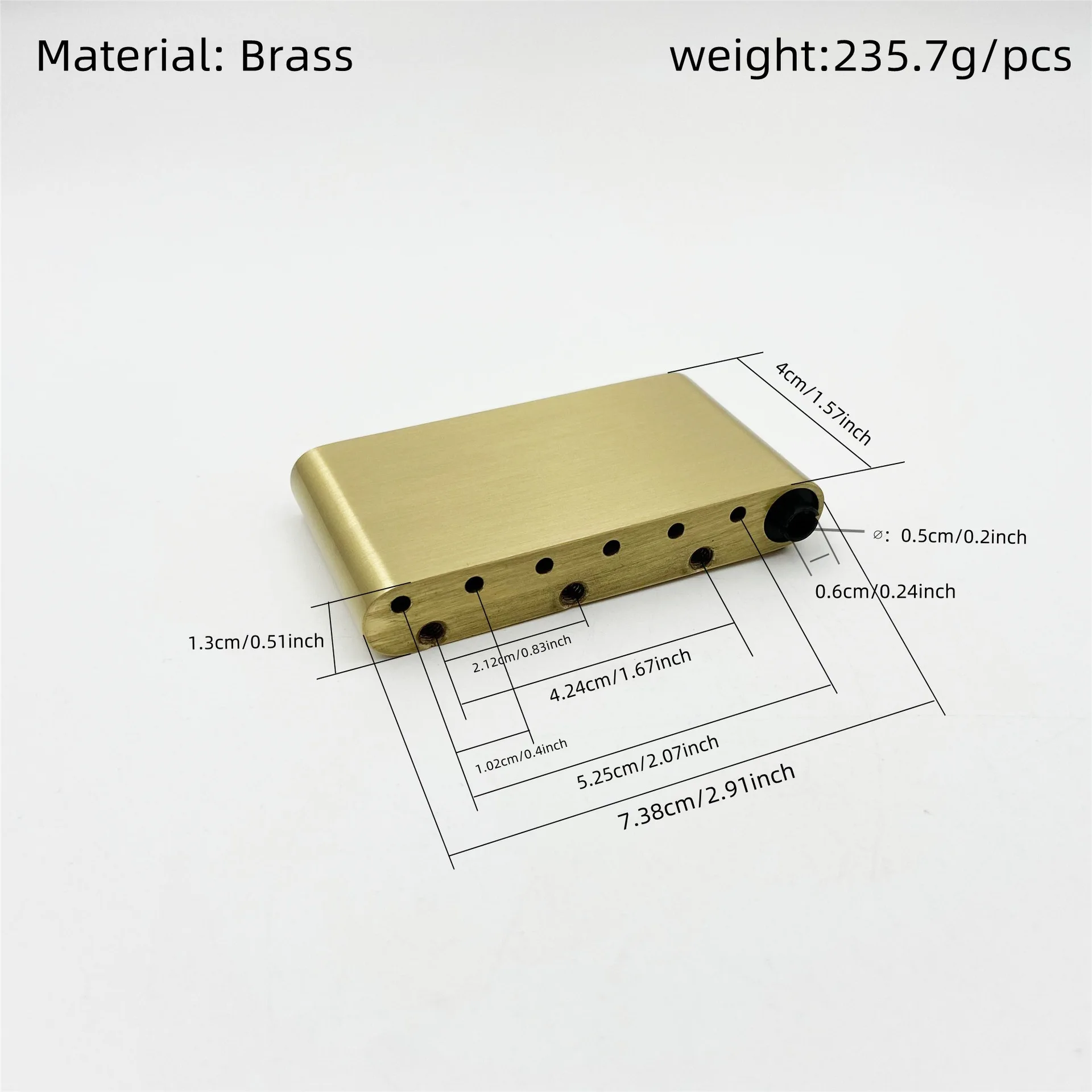 Electric guitar Tremolo Bridge Base Plate Brass/Stainless Steel/Zinc Alloy 6-Point For ST Guitar Bridge Base