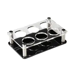 6/12 Holes Wine Cup Rack Transparent Square Shot Glass Holder Acrylic Shelf Tray For Tequila Liqueurs Whiskey Stand Bar Supplies