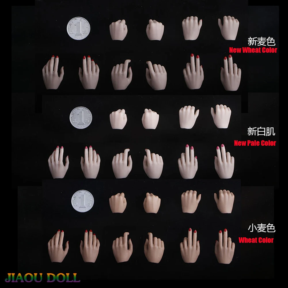 5 Pairs 1/6 Scale Female Pale Suntan Skin Hands Type Hand Model for 12 inch PHICEN women doll action body