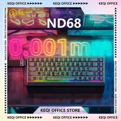 Imagen 2 del producto Irok ND63/ND68 interruptor magnético teclados mecánicos RGB intercambio en caliente e-sports con cable teclado personalizado Pc Gaming accesorio de oficina